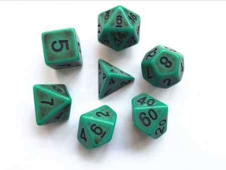 Dice Set - Ancient Cyan Hot on Sale