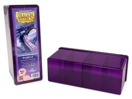 Dragon Shield Four Compartment Box – Purple For Cheap