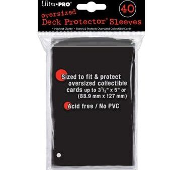 Black Oversized Deck Protectors Single Sleeves Supply