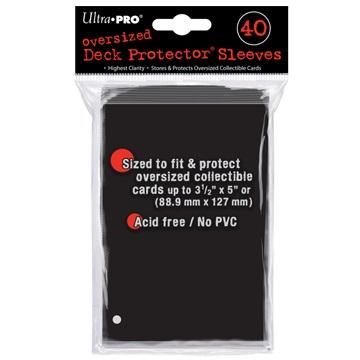 Black Oversized Deck Protectors Single Sleeves Supply