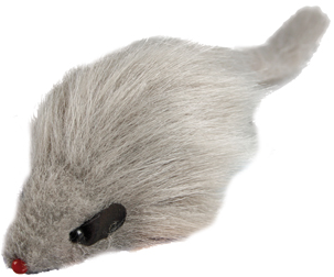 CAT TOY LONG HAIR MOUSE GREY Supply