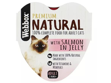 WBX NATURAL CAT HEART SALMON IN JELLY 85G For Sale