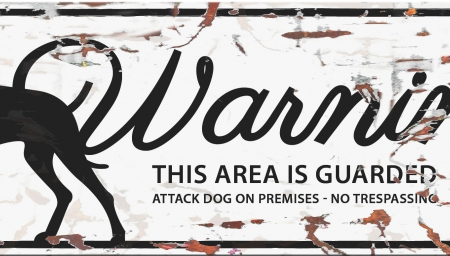 WARNING SIGN GREAT DANE WHITE Sale