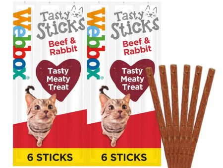 6 x CAT STICKS BEEF & RABBIT 30G Online Hot Sale