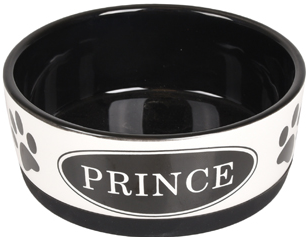 BOWL DOG KENZO CERAMIC NO-SLIP BLACK WHITE on Sale