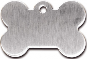 BRUSHED CHROME ID TAG FOR DOGS For Sale